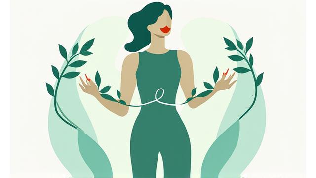Image symbolisant la santé reproductive féminine avec des symboles de cycle ou de fertilité